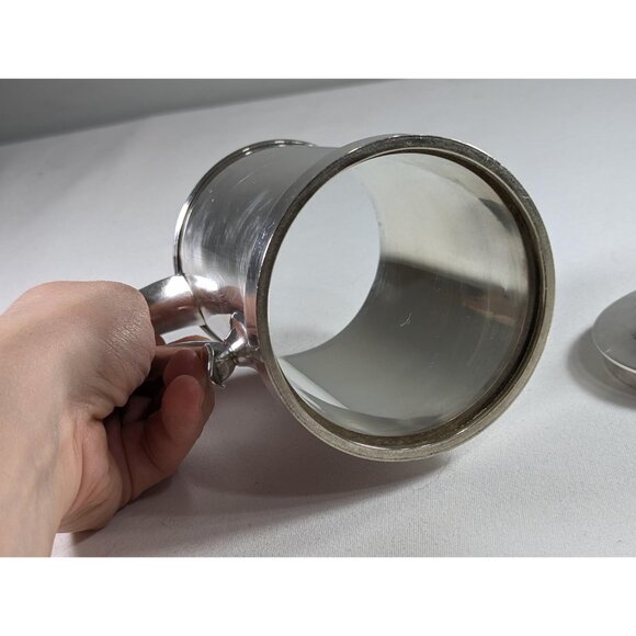 Vintage silver plated Scottish Clan Tankard monogram ACW lidded Tankard, Metal - Picture 7 of 10